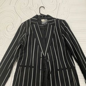 A new day black and white striped blazer